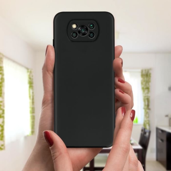 Xiaomi Poco X3 Hård Ryg og Blød Front Protection Case Sort Sort