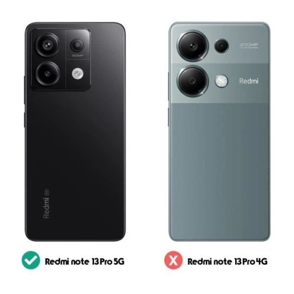 Fodral till Redmi Note 13 Pro 5G Metal Ring Stativ Funktion Röd Röd