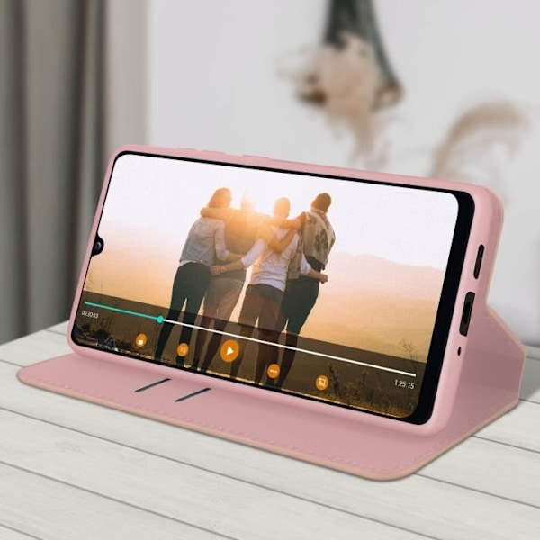 Hus - Xiaomi - Redmi 9C - Folio Tegnebog Case - Eco-læder - Champagne-rosa Champagne rosa