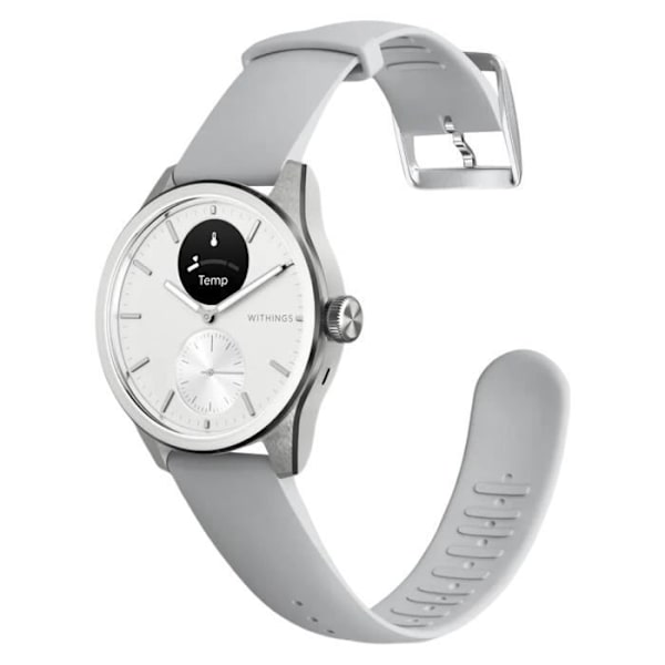 Hybrid Connected Watch 42 mm EKG-overvågning 30 dages batterilevetid ScanWatch 2 Withings White