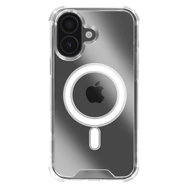 Coque Magsafe - TACTICAL - iPhone 17 - Militærbeskyttelse - Transparent - Glat design Vit