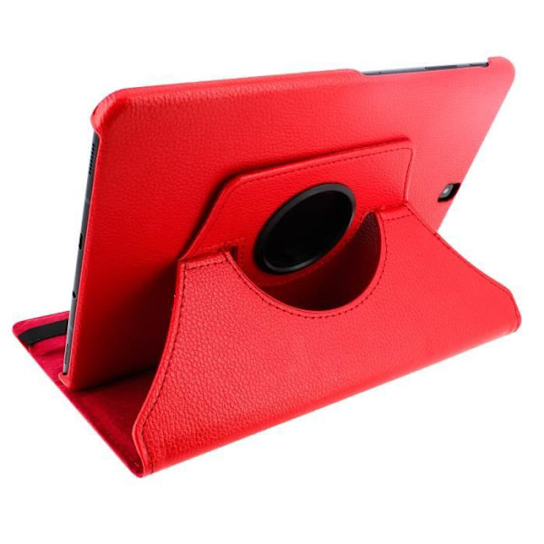 Hus - AVIZAR - Samsung Galaxy Tab S2 9.7 - Justerbart fodral - 360° roterbart stativ - Röd Röd