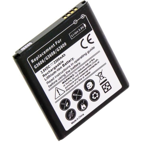 2300mAh erstatningsbatteri - Samsung Galaxy Core Prime - Sort Svart