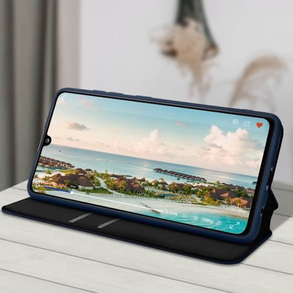 Cover - AVIZAR - Samsung A41 - Øko-læder - Magnetisk klap - Standfunktion Nattblått
