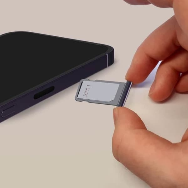 Udskiftning til SIM-kortbakke til iPhone 14 Pro og 14 Pro Max Lilla Lila
