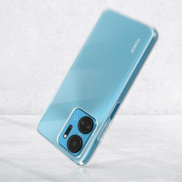 Etui til Honor X7a - BIGBEN - Blødt gennemsigtigt - 9H hærdet glas Transparent