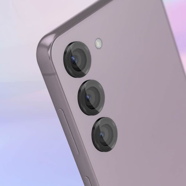 Kamerafilm för Galaxy S23 och S23 Plus - AVIZAR - 9H härdat glas - Svart kontur Svart