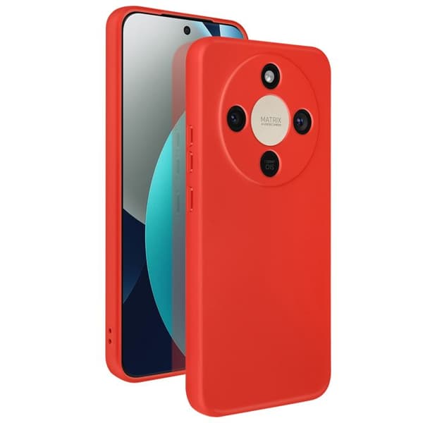 Honor Magic 8 Lite Soft-Touch -sarjan silikonikuori, punainen Röd