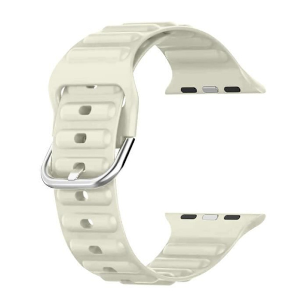 Armband för Apple Watch 41mm / 40mm / 38 mm Justerbar silikonbeige