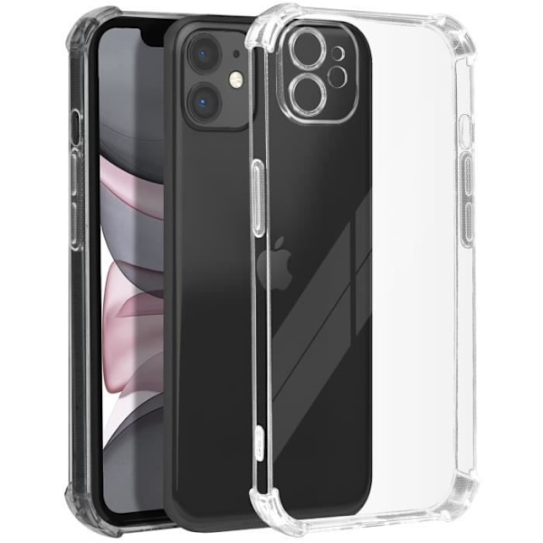 Kotelo iPhone 11:lle - AVIZAR - Läpinäkyvä - Vahvistetut kulmat - Iskunkestävä Transparent
