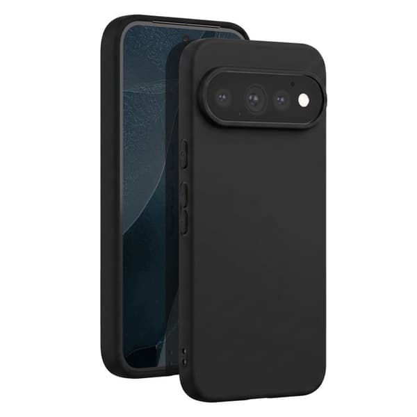 Siliconfodral för Pixel 11 Pro, Stötsäkert, Oljeavvisande, Svart Svart