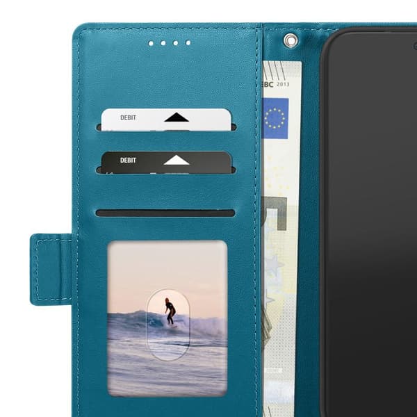 Plånboksfodral för Redmi Note 17 Serie Smart Book med Stöd Blågrön Blå