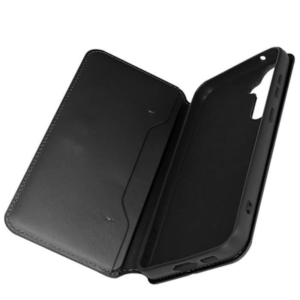 Taske til Samsung Galaxy S23 FE - AVIZAR - Dobbeltlomme Flip Stand Funktion Sort Svart