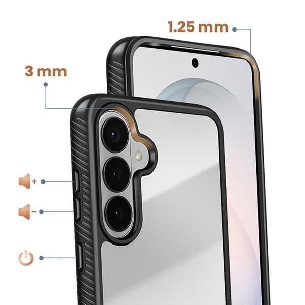 Silicone Cover til Galaxy S26 med Kamera Beskyttelse Sort Svart