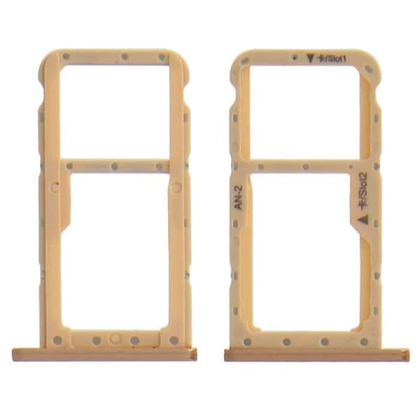 Nano SIM + micro-SD-korttikotelo Huawei P20 Lite - AVIZAR - Vaihtoadapteri - Kulta Guld