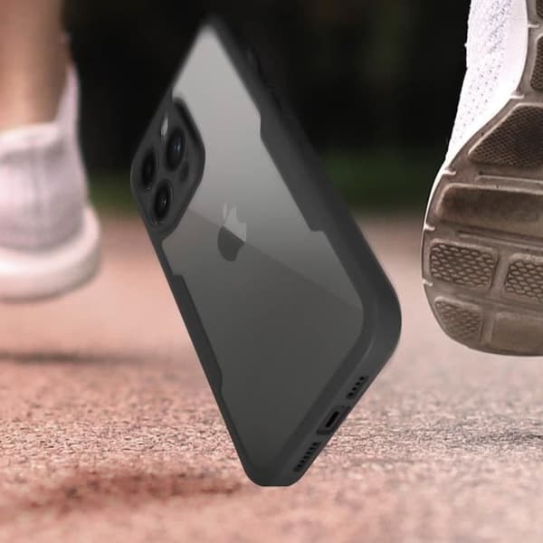 Skyddsskal - AVIZAR - iPhone 14 Pro Max - Plexiglas - Polymer - Svart Svart
