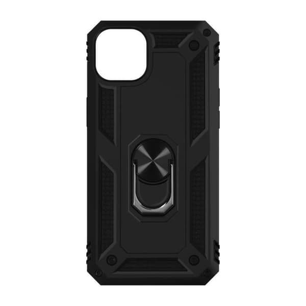 Coque til iPhone 15 Plus - AVIZAR - ArmoRing - Stødabsorberende - Drejelig Ring - Magnetisk Svart