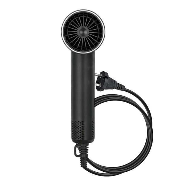 Ergonomisk Hårtørrer 1200W med Multi-Ventilationssystem Sort / Sølv Svart