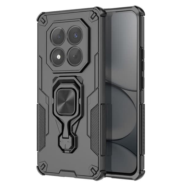 Cover til Redmi Note 15 Pro 5G med roterende ring og støttefunktion sort Svart