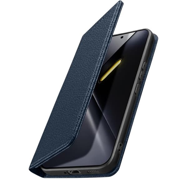 Plånboksfodral för Poco X8 Pro Max Litchi-textur med RFID-blockering Mörkblå Blå