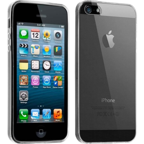 iPhone 5/5S/SE cover - Avizar - Silikone gel - Transparent - Ultra tynd - Stødbeskyttelse Transparent