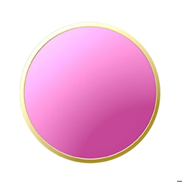 Support til smartphone PopGrip Premium Motif Emalje Rund Solid Fastgørelse PopSockets Rosa Ros