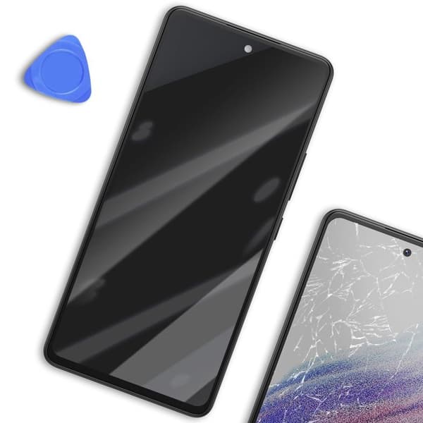 Skærm til Galaxy A53 LCD-panel med berøringsglas og sort chassis Svart