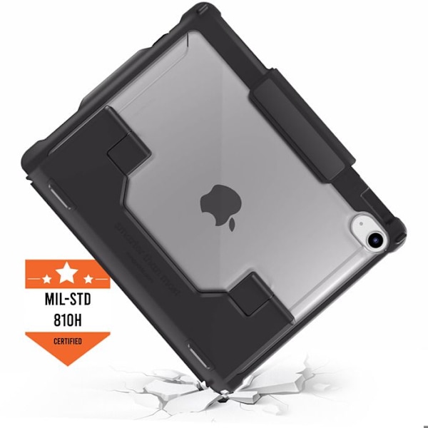 Azerty-näppäimistön kuori iPad 11 2025 ja 10 2022 Touchpad stm goods Musta
