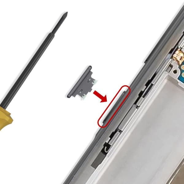 Power-nappi - SAMSUNG - Galaxy A36 - Musta - Varaosa - Helppo asentaa Svart