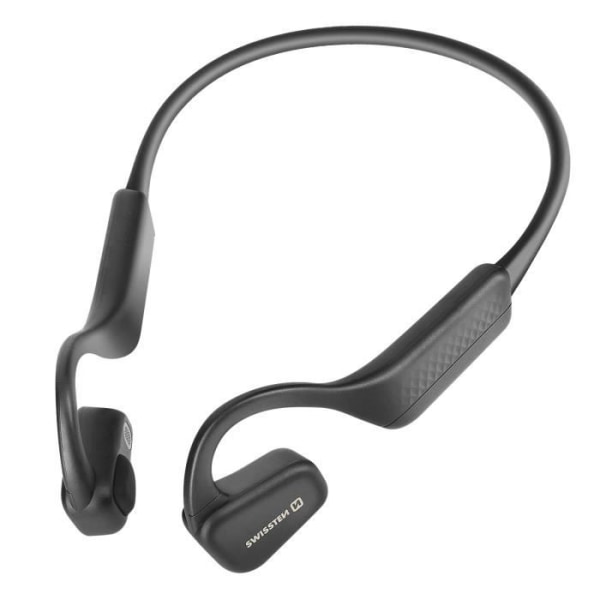 Air Conduction langattomat urheilukuulokkeet, Bluetooth 5.3 Swissten Black Svart