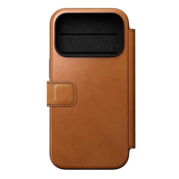 iPhone 18 Pro Etui i Læder Kompatibel med MagSafe og Qi2 Stødabsorberende Nomad Lys Brun brun