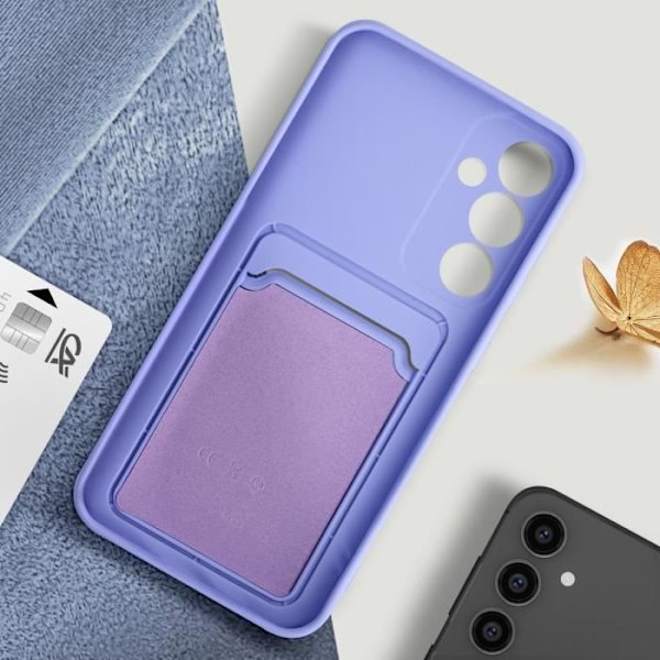 Fodral till Samsung S23 FE - AVIZAR - Mjuk - Lavendel - Korthållare - Anti-fingeravtryck Lila