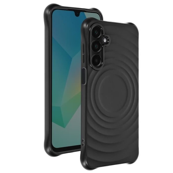 Coque Silikone til Samsung Galaxy A16 Stødabsorberende 3D Vågedeksl iMak Sort Svart