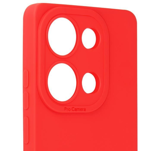 Etui til Xiaomi Redmi Note 13 Pro 4G - AVIZAR - Mat Silikone - Rød - Forstærket kamerabeskyttelse Röd