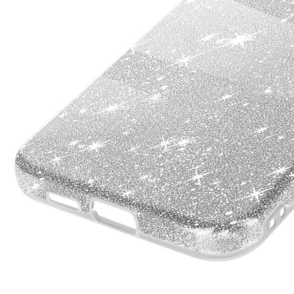 Suojakuori Samsung Galaxy S24 Glitter Silikonille Puolijäykkä Fine Silver Grå