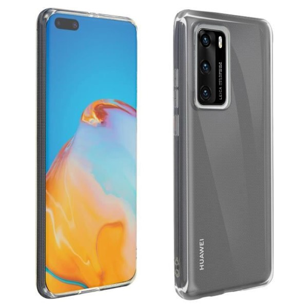 Kotelo - AVIZAR - Huawei P40 - Joustava silikoni - Ultraohut - Läpinäkyvä Valkoinen Vit