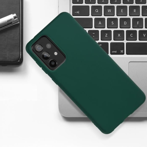 Samsung Galaxy A33 5G kotelo joustava silikoni mattapintainen sormenjälkiä estävä vihreä vihreä