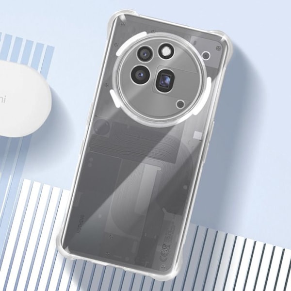 Skydd för Nothing Phone 3a Pro Stötavvisande Förstärkta hörn Transparent Vit