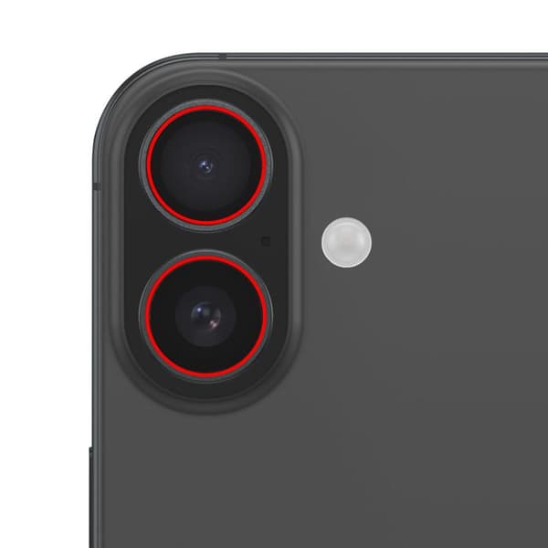 Bagkamera Linse - iPhone - 16/16 Plus - Sort - Beskyttelse - Udskiftning Svart