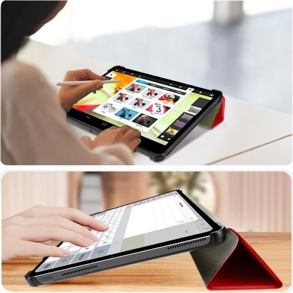 Kansi Xiaomi Redmi Pad 10.6:lle - Punainen - Magneettinen läppä - Näppäimistön videotuki Röd