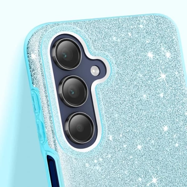 Coque Paillette til Samsung Galaxy A15 Ultra tynd Silikone Blå Blå