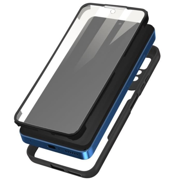 Xiaomi Redmi Note 11 Pro Case Plexiglas takaosa ja polymeerinen etuosa, musta ääriviiva Svart