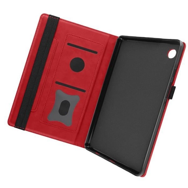 Taske til Samsung Tab A9 - AVIZAR - Rød - Multi-compartment Wallet Video Support Röd