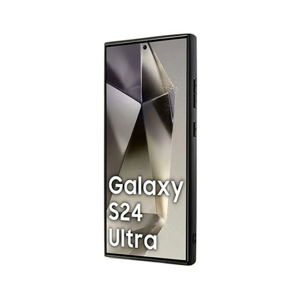 DKNY Rutigt läder Mono Pattern MagSafe - Fodral till Samsung Galaxy S24 Ultra (svart)