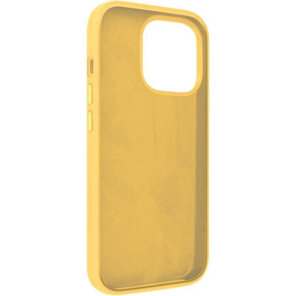 Cover til iPhone 15 Pro Max Halvstivt interiør Microfiber Moxie Gul Gul