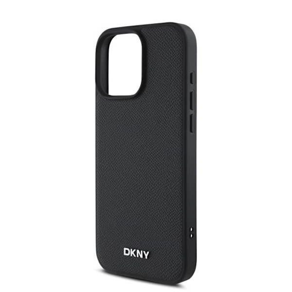 DKNY Musta MagSafe iPhone 16 Pro -Elegantti Kuori Metallilogolla Svart