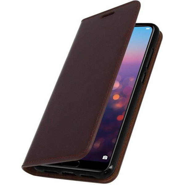 Huawei P20 Pro Fodral - AVIZAR - Plånboksfodral i läder - Brun - Videostöd - 3 kortplatser kastanj