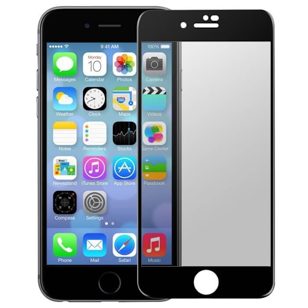 Skärmfilm - AVIZAR - iPhone 7 och 8 - Härdat glas - Antispion - Ultratunn Svart