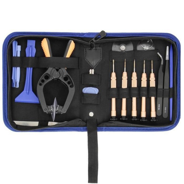 AVIZAR Universal Tool Kit för Smartphone/Surfplatta Reparation - 19 delar - Svart svart