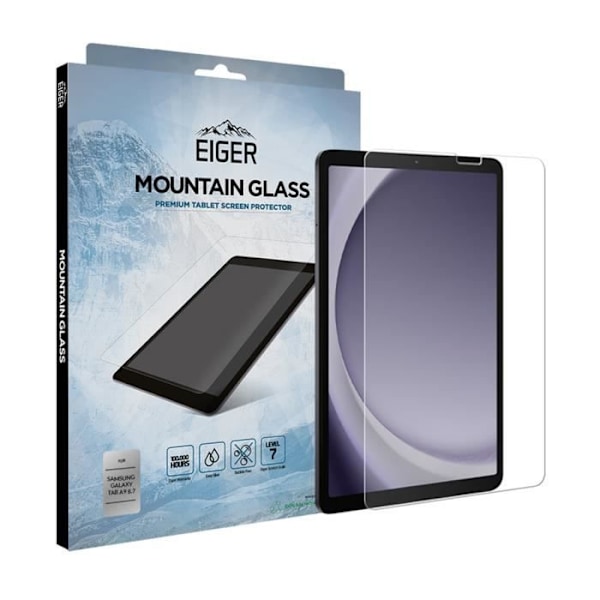 Skärmskydd för Galaxy Tab A9 i premium härdat glas Asahi 2.5D Eiger Transparent Transparent